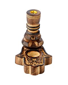 Puckator Hamsa Garden Carved Mango Wood Backflow Incense Burner